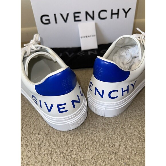 $675 Givenchy City Sport Rear Logo Print Sneakers - WHT/BLUE - 45/12 - NWB - Picture 5 of 8